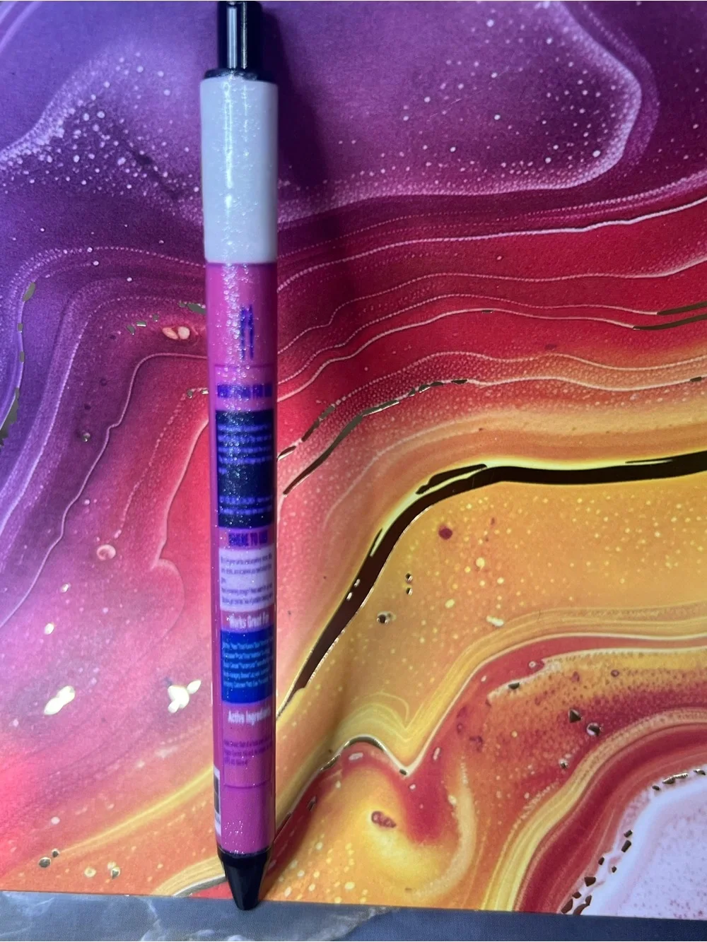 B be gone novelty gel pen. Spray can inspired- Pink